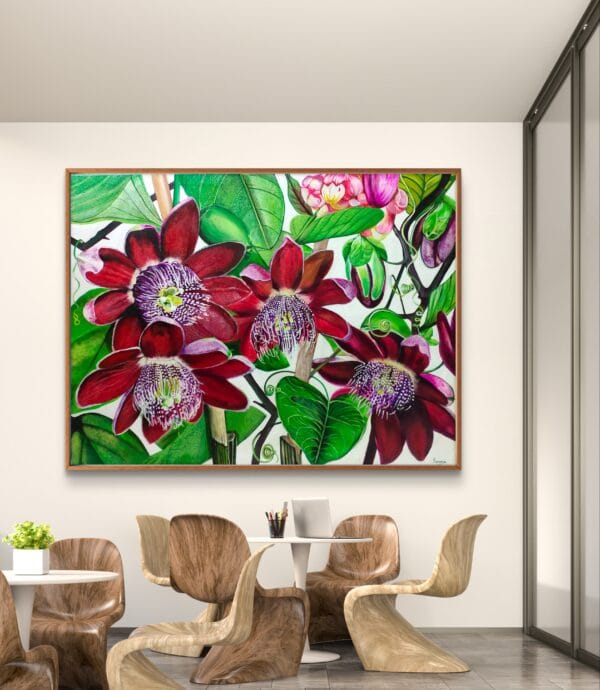 Rare Passion-Passion Flower Botanical Painting - Image 4