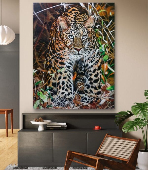 The Loner – Original Leopard Painting - Image 3