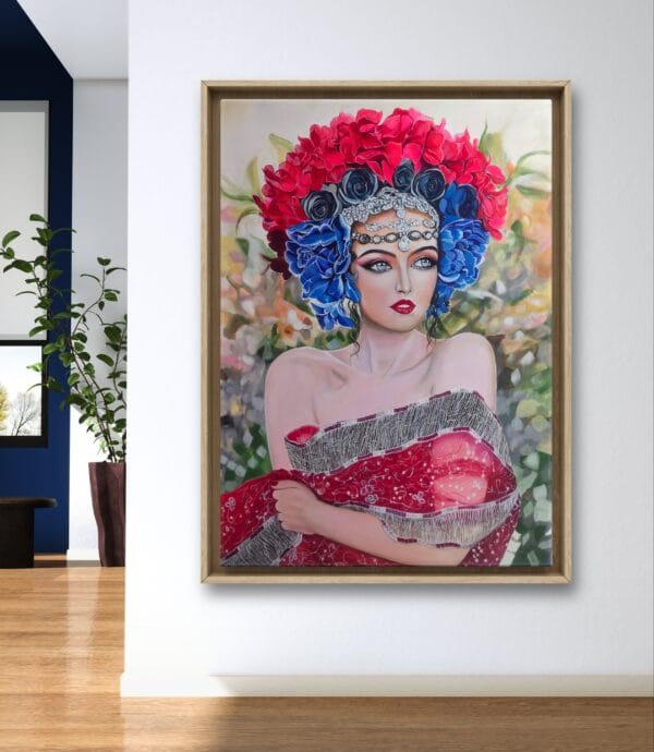 Flamboyance- Original Female Portrait Painting - Image 3