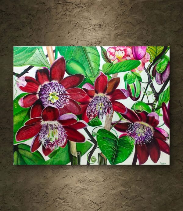 Rare Passion-Passion Flower Botanical Painting - Image 9