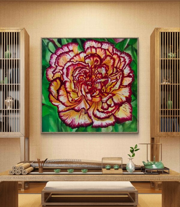 Solar Flare - Original yellow carnation Painting - Image 2